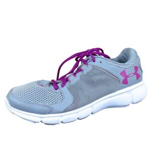 Under Armour Thrill 2 Women Athletic Running Shoes Size 10 Training Gray Purple